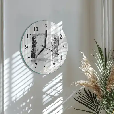 Nástěnné hodiny skleněné kulaté Led
