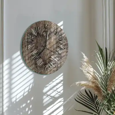 Nástěnné hodiny skleněné kulaté Srdce