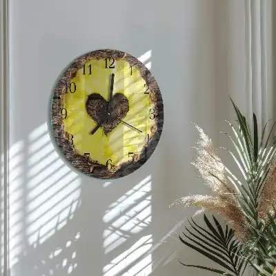Hodiny na skle kulaté Ananas