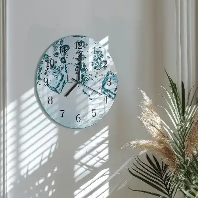 Nástěnné hodiny skleněné kulaté Led