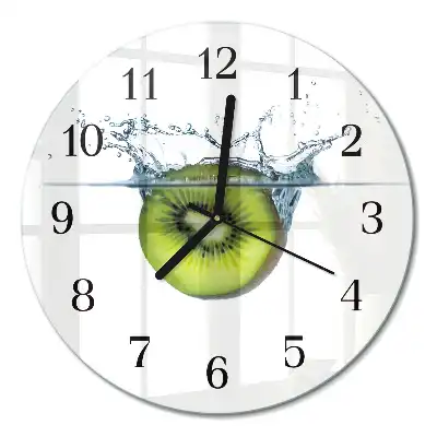Nástěnné hodiny skleněné kulaté Kiwi