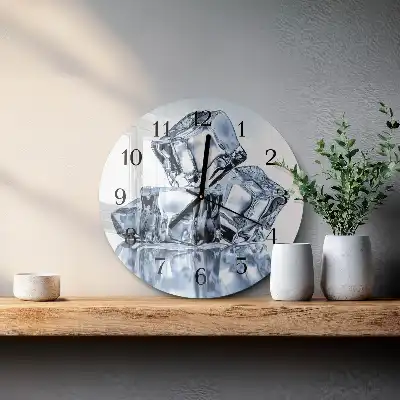 Kulaté skleněné hodiny na zeď Led