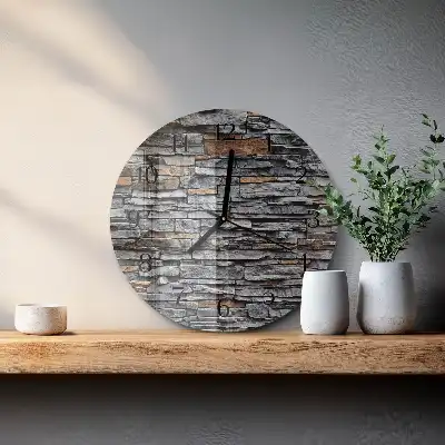 Kulaté skleněné hodiny na zeď Slínek