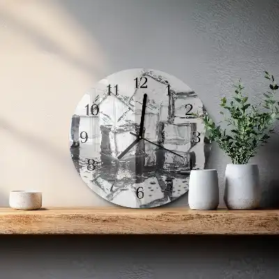 Hodiny na skle kulaté Led