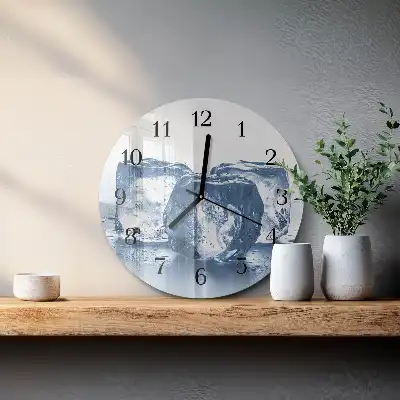 Hodiny s fotkou skleněné kulaté Led