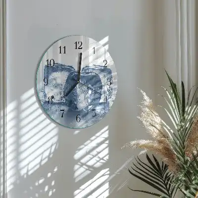 Hodiny s fotkou skleněné kulaté Led