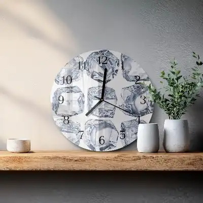 Kulaté skleněné hodiny na zeď Led
