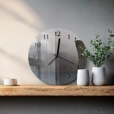 Kulaté skleněné hodiny na stěnu Propast