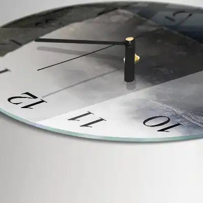 Kulaté skleněné hodiny na stěnu Propast