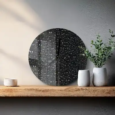 Kulaté skleněné hodiny na zeď Kapky vody