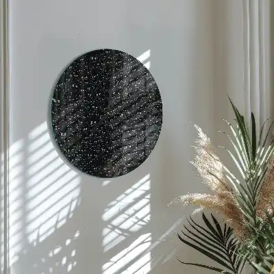 Kulaté skleněné hodiny na zeď Kapky vody