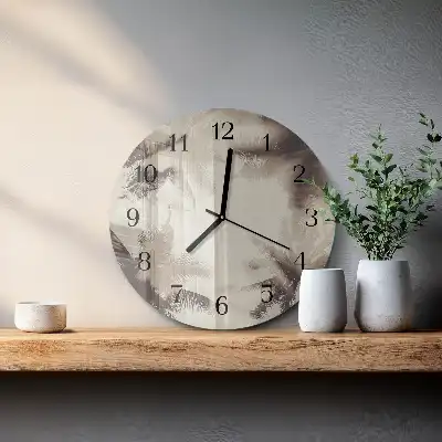 Kulaté skleněné hodiny na stěnu Palmy