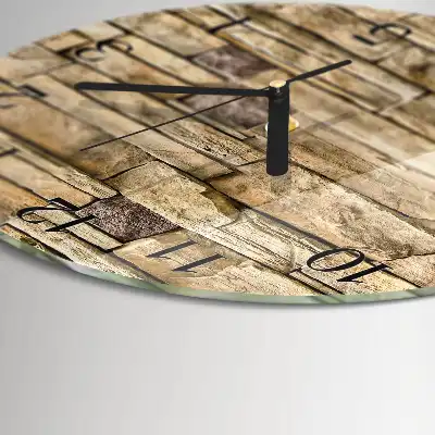 Kulaté skleněné hodiny na stěnu Zeď
