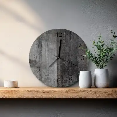 Kulaté skleněné hodiny na zeď Dřevo