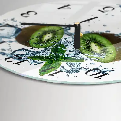 Hodiny s fotkou skleněné kulaté Kiwi