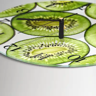 Hodiny na skle kulaté Kiwi