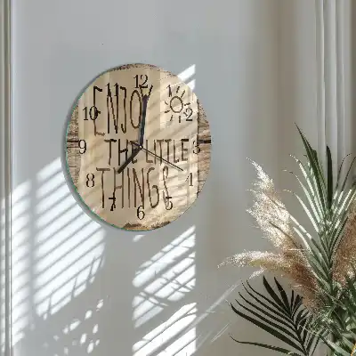 Hodiny na skle kulaté Dobrou chuť