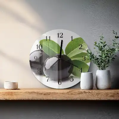 Kulaté skleněné hodiny na zeď Olivy