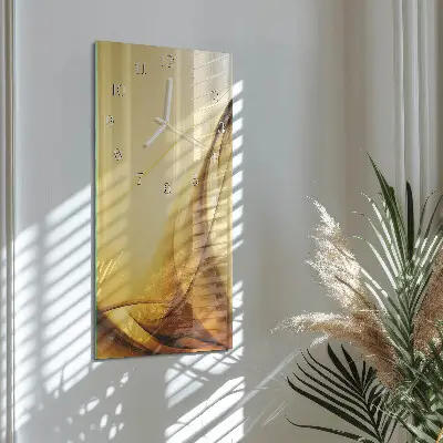 Nástěnné hodiny skleněné svislé Abstrakce