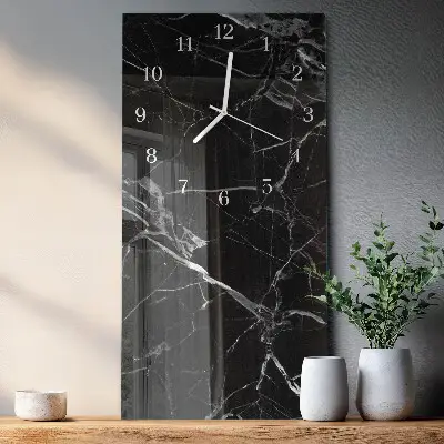 Hodiny s fotkou skleněné svislé Grafit
