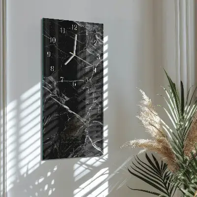 Hodiny s fotkou skleněné svislé Grafit