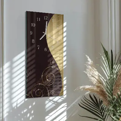 Svislé skleněné hodiny na zeď Abstraktní umění