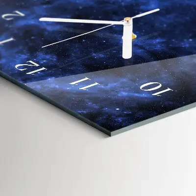 Svislé skleněné hodiny na zeď Kosmos