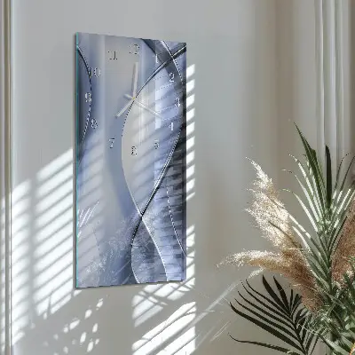Nástěnné hodiny skleněné svislé Abstrakce