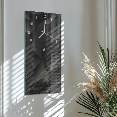 Nástěnné hodiny skleněné svislé Vzor