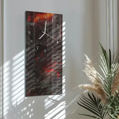 Hodiny s fotkou skleněné svislé Láva