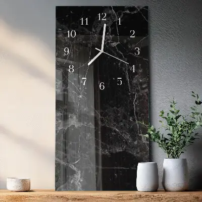 Hodiny s fotkou skleněné svislé Grafit