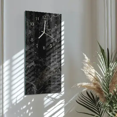 Hodiny s fotkou skleněné svislé Grafit