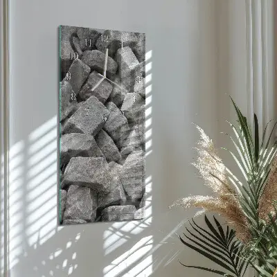 Hodiny s fotkou skleněné svislé Kameny