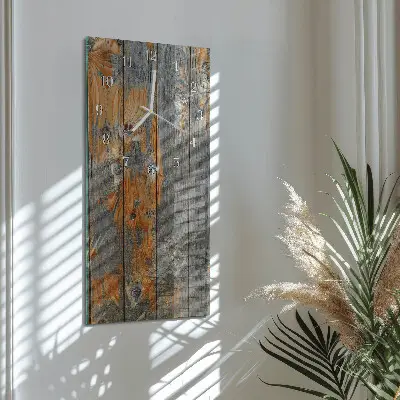 Svislé skleněné hodiny na zeď Rada
