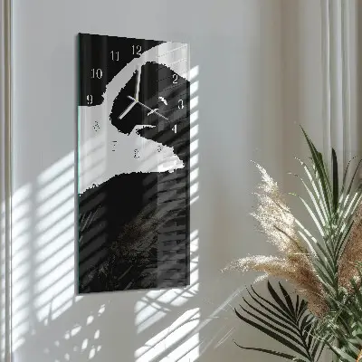 Nástěnné hodiny skleněné svislé Abstrakce