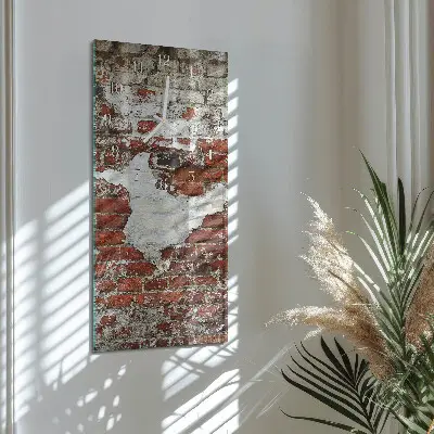 Hodiny s fotkou skleněné svislé Zeď