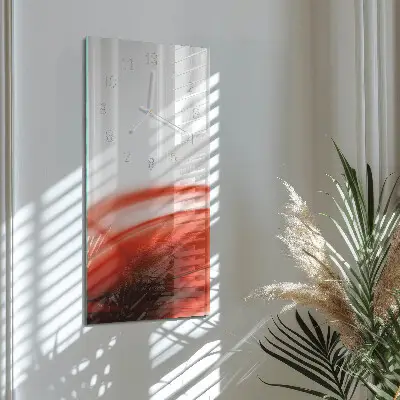 Nástěnné hodiny skleněné svislé Abstraktní linie