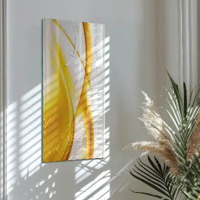 Svislé skleněné hodiny na stěnu Abstraktní umění