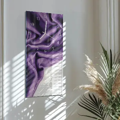 Svislé skleněné hodiny na zeď Samet
