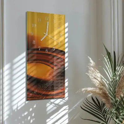Nástěnné hodiny skleněné svislé Abstrakce