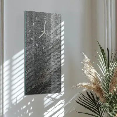 Svislé skleněné hodiny na stěnu Mramorová zeď