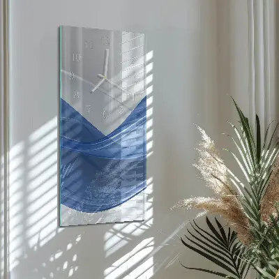 Svislé skleněné hodiny na zeď Abstraktní linie