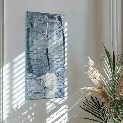 Hodiny s fotkou skleněné svislé Kalhoty