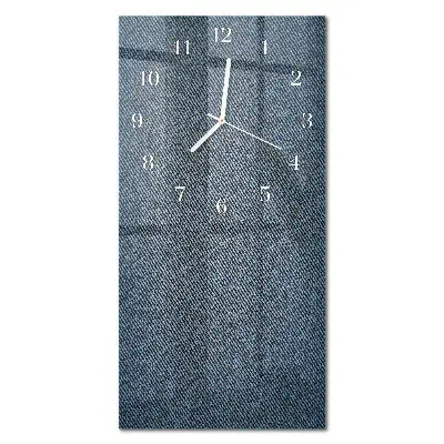 Svislé skleněné hodiny na stěnu Plast