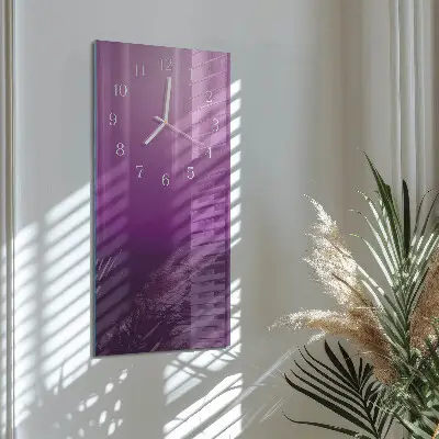 Svislé skleněné hodiny na stěnu Materiál