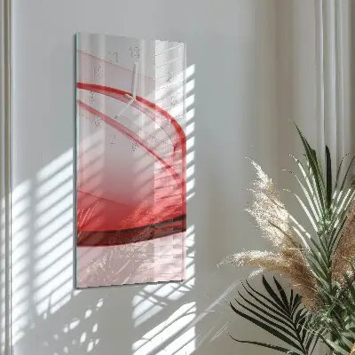 Nástěnné hodiny skleněné svislé Abstraktní linie