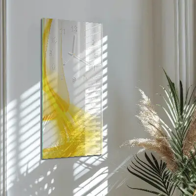 Svislé skleněné hodiny na stěnu Abstrakce