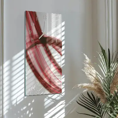 Svislé skleněné hodiny na zeď Abstraktní linie