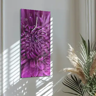 Hodiny na skle svislé Pivoňka