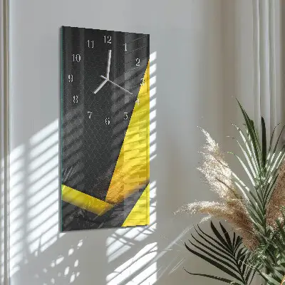 Nástěnné hodiny skleněné svislé Abstrakce